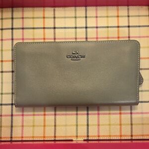 Coach Grey Leather Wallet
